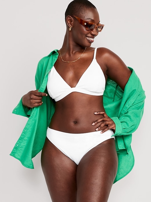 L'image numéro 3 présente Culotte de bikini classique en jacquard plissé à taille basse pour Femme