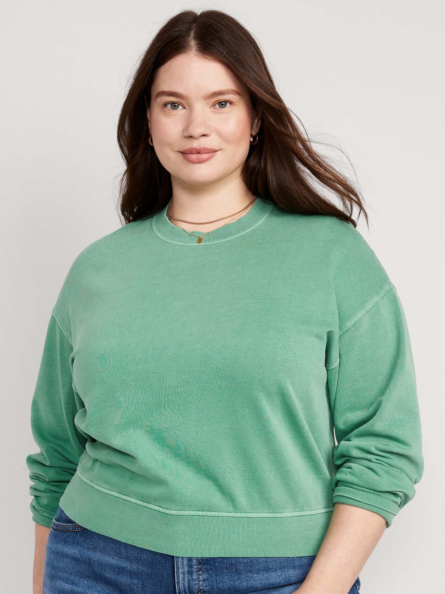 Cropped Vintage French-Terry Sweatshirt for Women | Old Navy