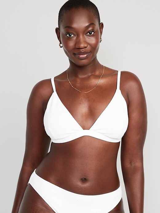 Image number 5 showing, Pucker Triangle Bikini Swim Top