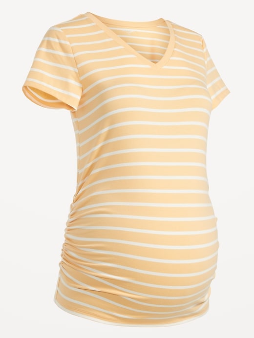 Maternity VNeck SideShirred TShirt Old Navy