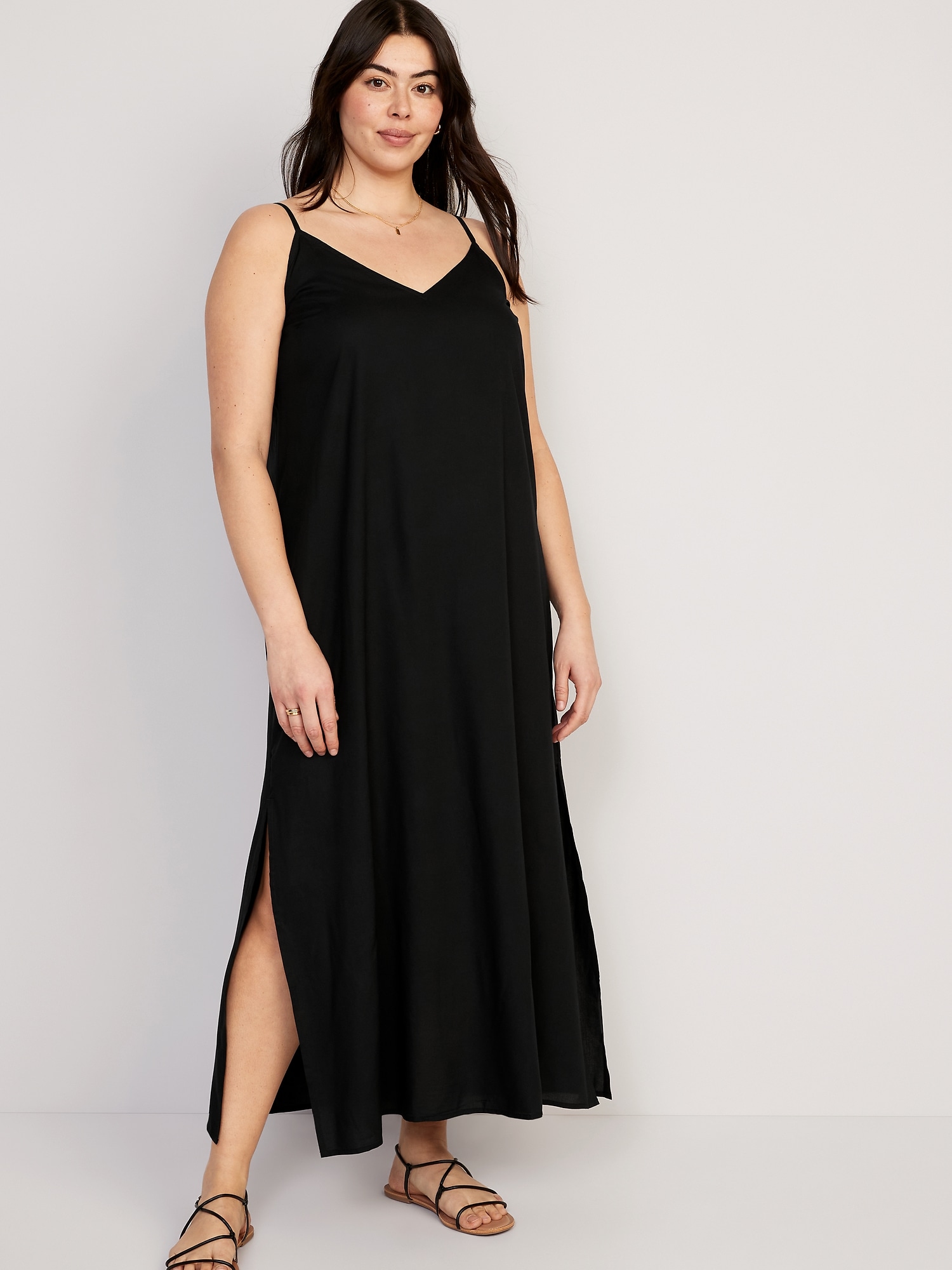 Tie-Back Maxi Slip Dress