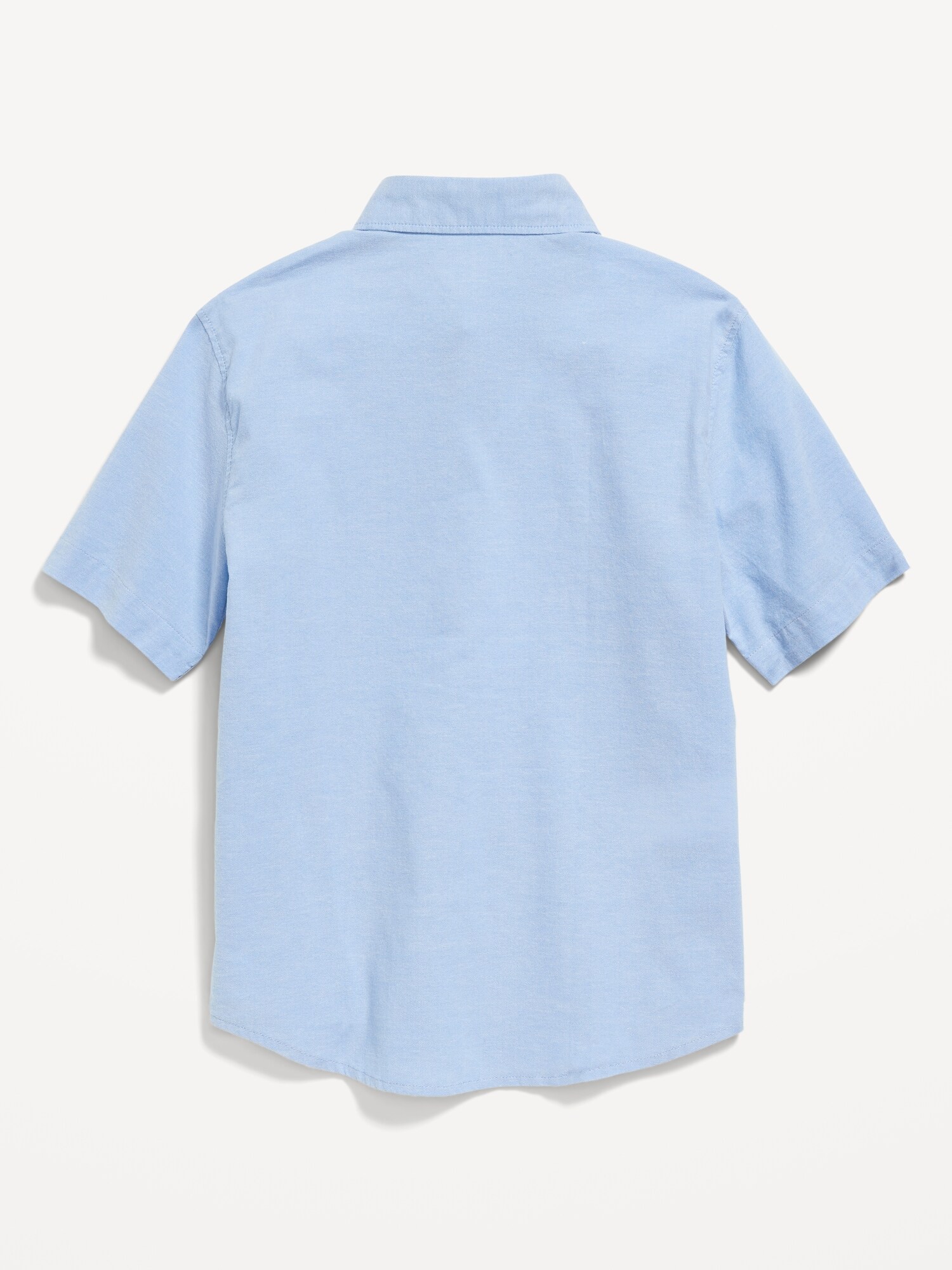 Solid Oxford Short-Sleeve Shirt