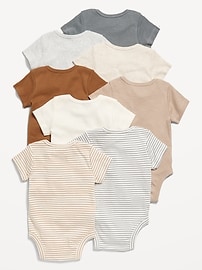 Image number 2 showing, Unisex Bodysuit 8-Pack for Baby