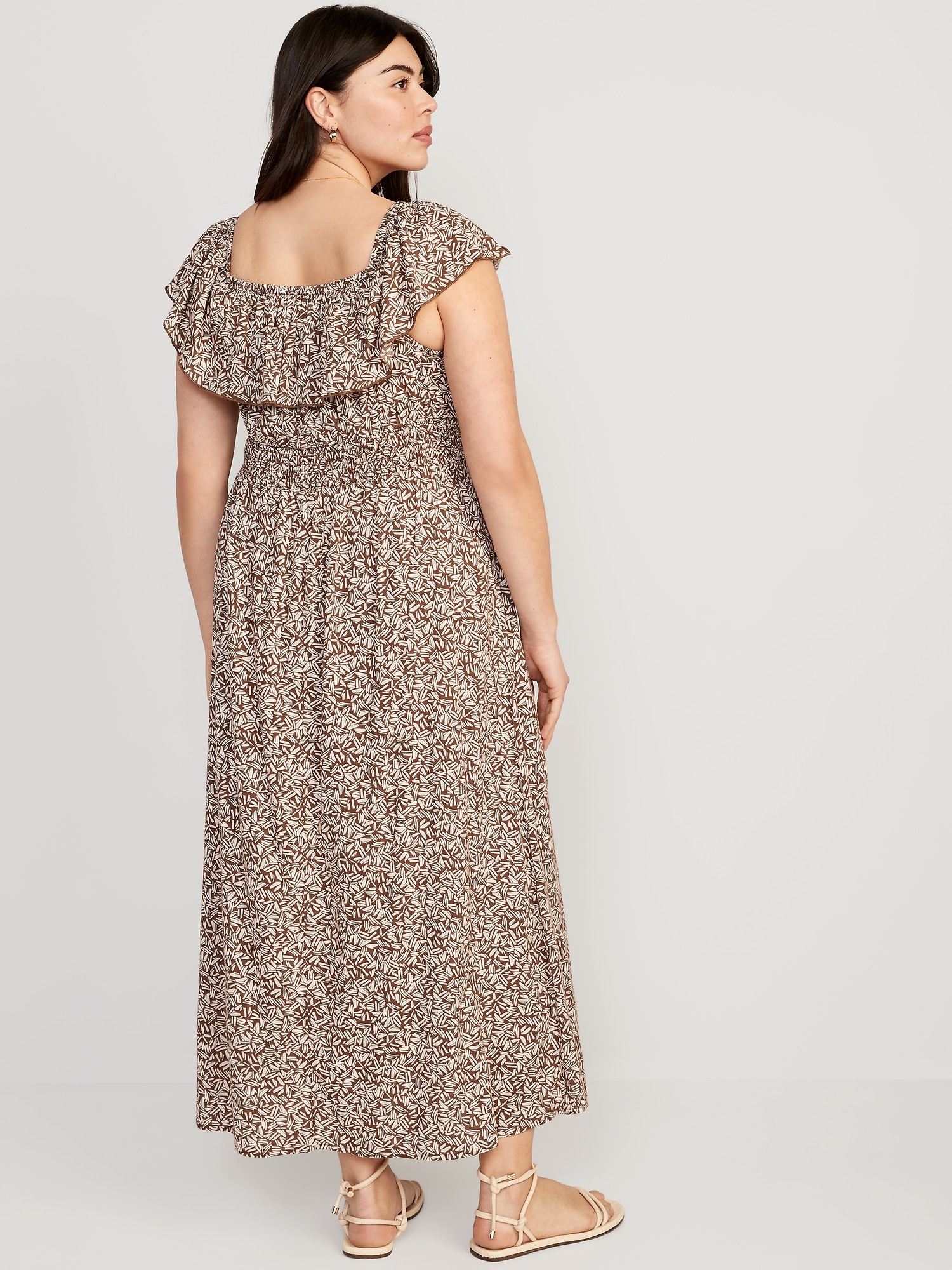 Waist-Defined Floral Off-The-Shoulder Maxi Dress | Old Navy