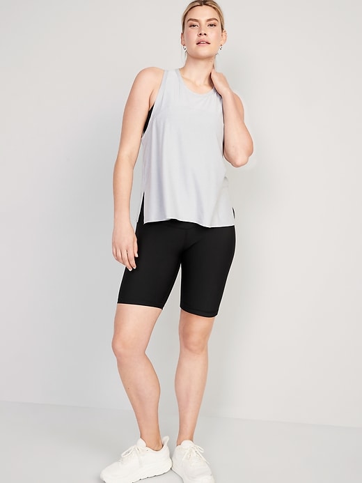 Image number 3 showing, Maternity Full Panel PowerSoft Postpartum Support Biker Shorts -- 8-inch inseam