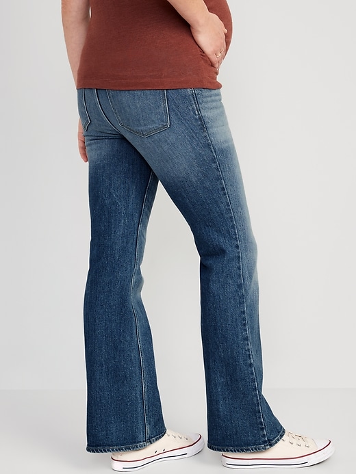 Image number 2 showing, Maternity Full-Panel Flare Jeans