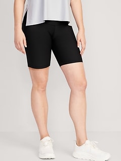 Maternity Full Panel PowerSoft Postpartum Support Biker Shorts -- 8-inch inseam