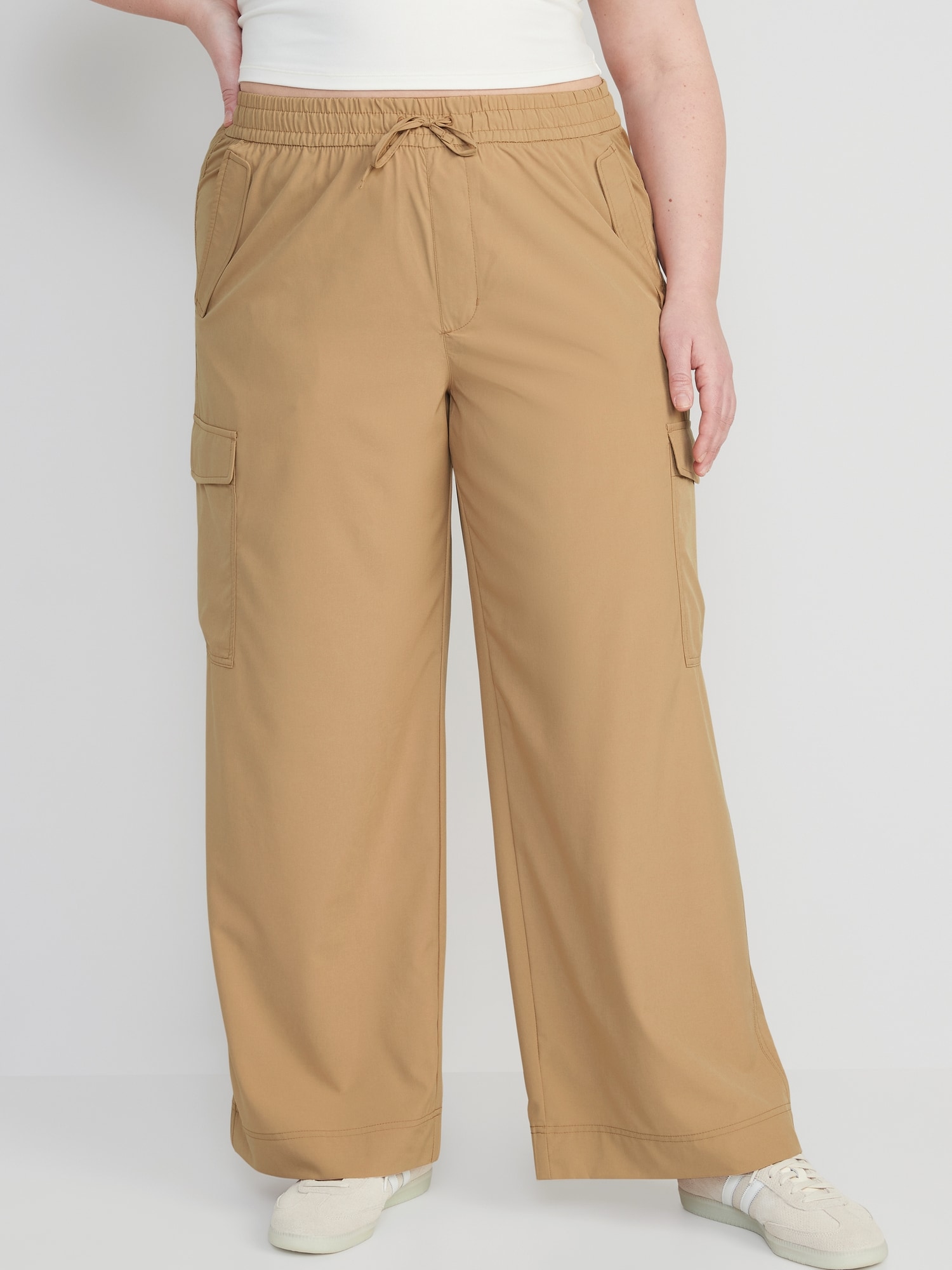 High Waisted StretchTech Wide Leg Cargo Pants For Women Old Navy