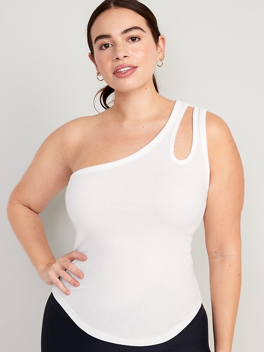 Image number 5 showing, UltraLite All-Day One-Shoulder Cutout Tank Top