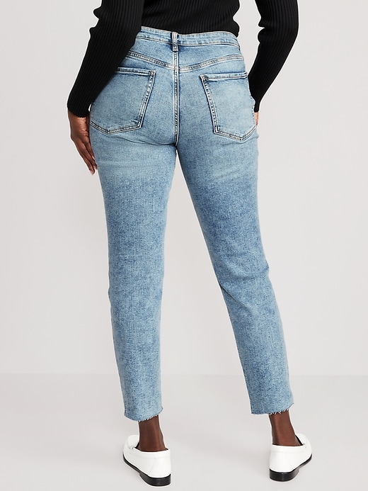 Image number 6 showing, High-Waisted OG Straight Ripped Ankle Jeans