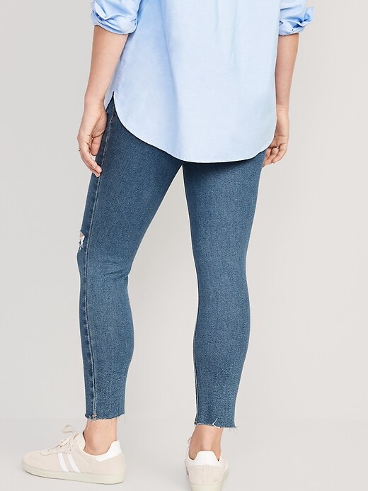 Maternity Premium Full Panel Rockstar Super Skinny Ripped Ankle Jeans