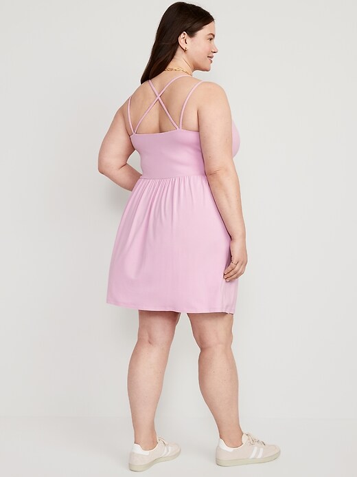 Image number 8 showing, Fit & Flare Cross-Back Mini Cami Dress
