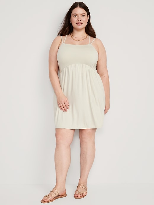 Image number 7 showing, Fit & Flare Cross-Back Mini Cami Dress