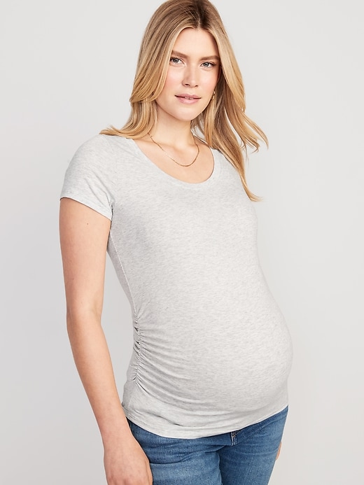 Image number 1 showing, Maternity Scoop-Neck T-Shirt