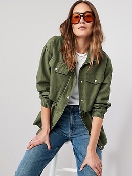 Ellos Women's Camo Utility Jacket Lightweight With Pockets, 60% OFF