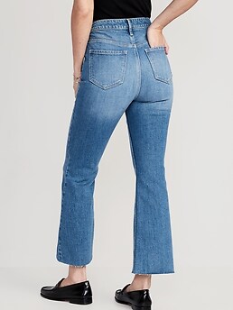 MID-RISE TRF CROPPED FLARED JEANS - Black | ZARA Canada