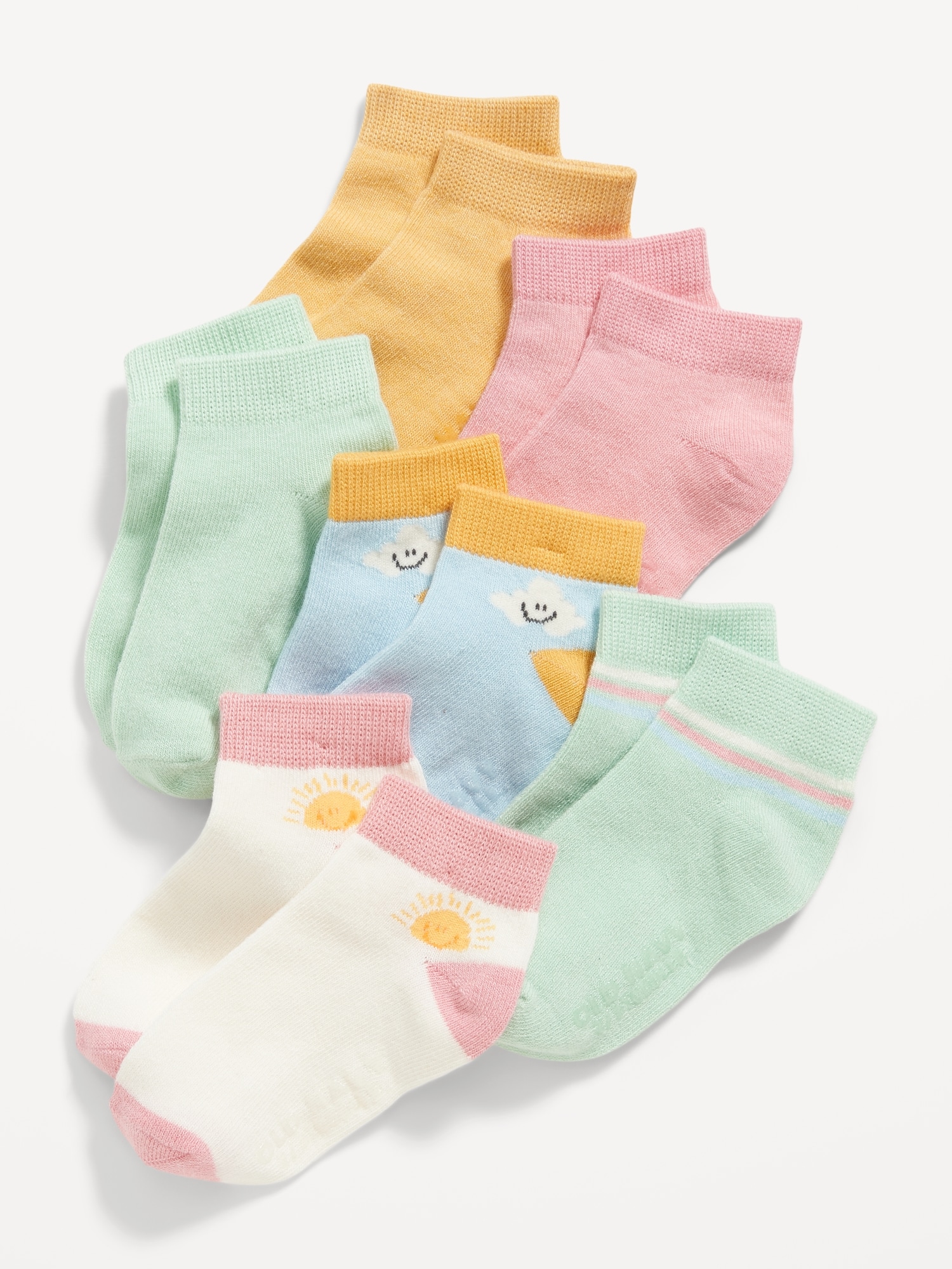 Old Navy Unisex Ankle Socks 6-Pack for Toddler & Baby white. 1