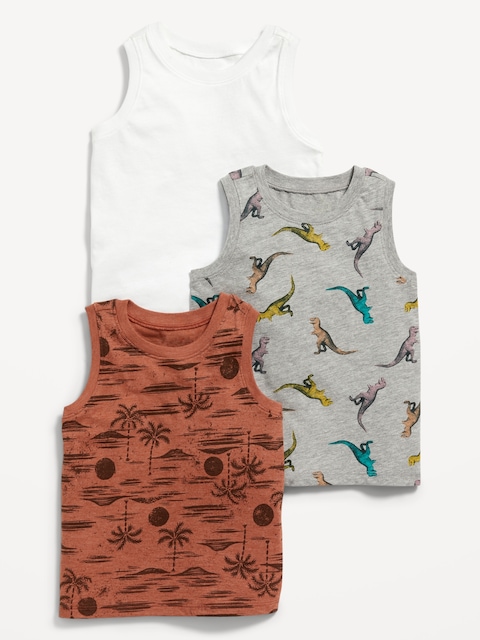 CAMISOLE À IMPRIMÉ UNISEXE POUR TOUT-PETIT (PAQUET DE 3)