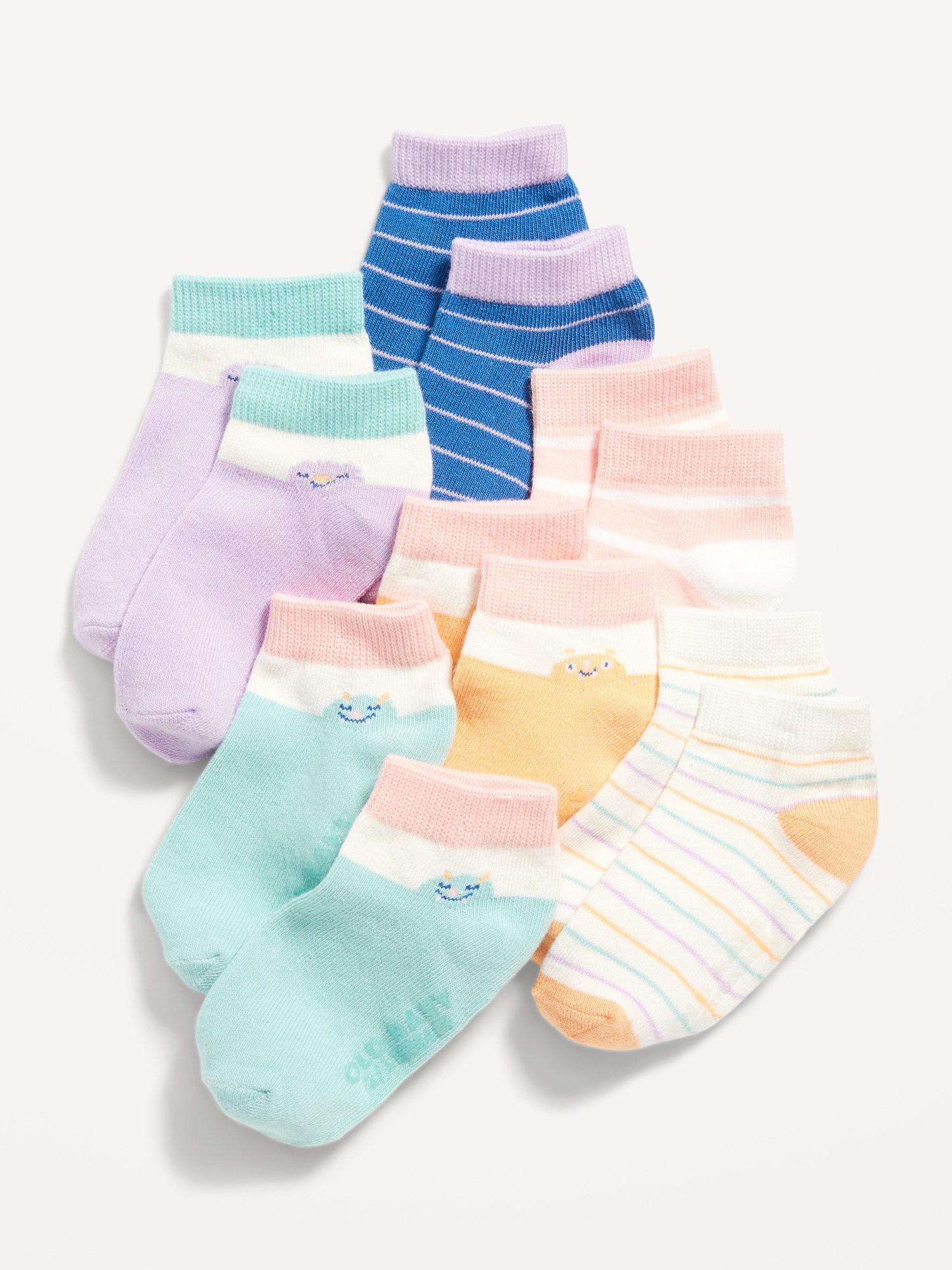 Old Navy Unisex Ankle Socks 6-Pack for Toddler & Baby multi. 1