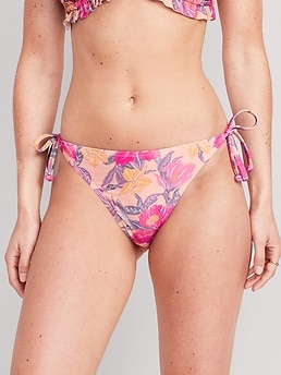 Low-Rise String Bikini Swim Bottoms