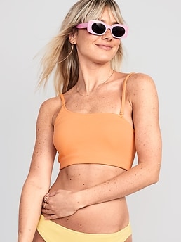 Tommy Hilfiger Women's Orange Convertible Bandeau Bikini Top – COUTUREPOINT