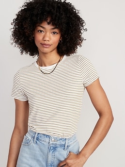 Striped Slim-Fit T-Shirt for Women