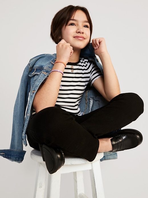 Image number 3 showing, Wow Skinny Pull-On Black Jeans for Girls
