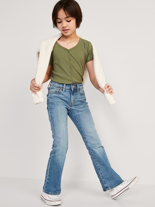 Image number 3 showing, High-Waisted Built-In Tough Flare Jeans for Girls