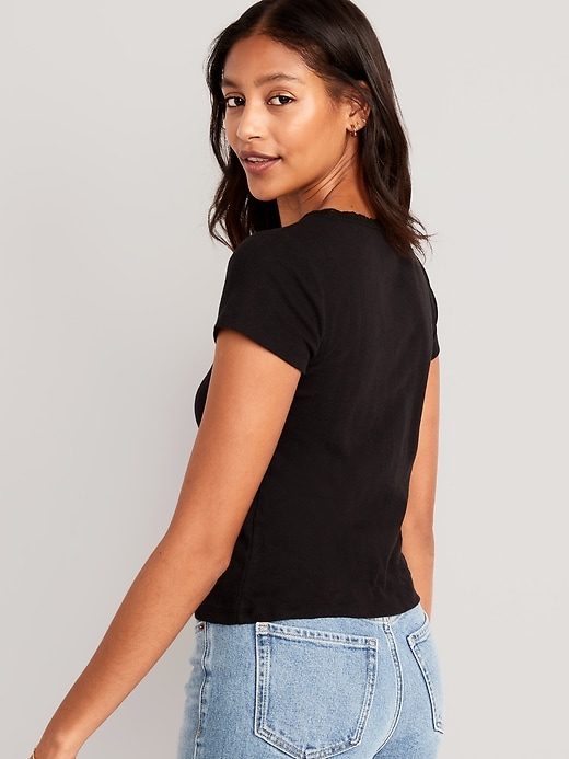Image number 2 showing, Pointelle-Knit Top