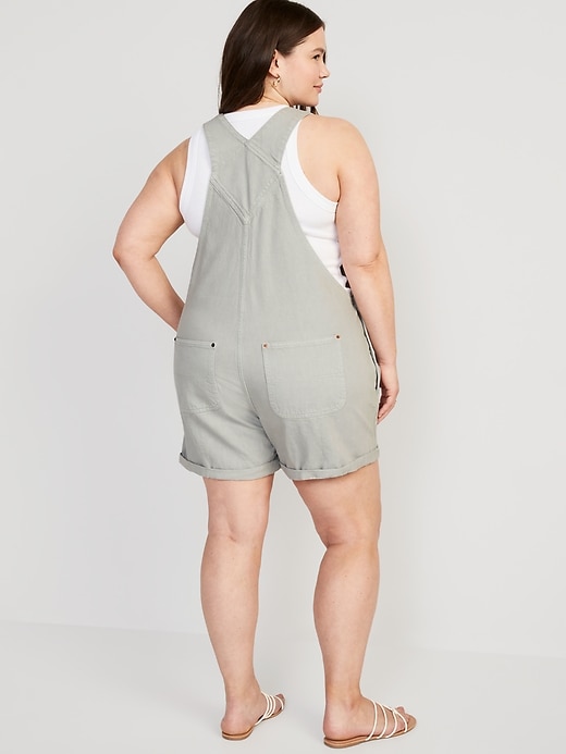 Image number 8 showing, Slouchy Straight Non-Stretch Jean Shortalls -- 3.5-inch inseam