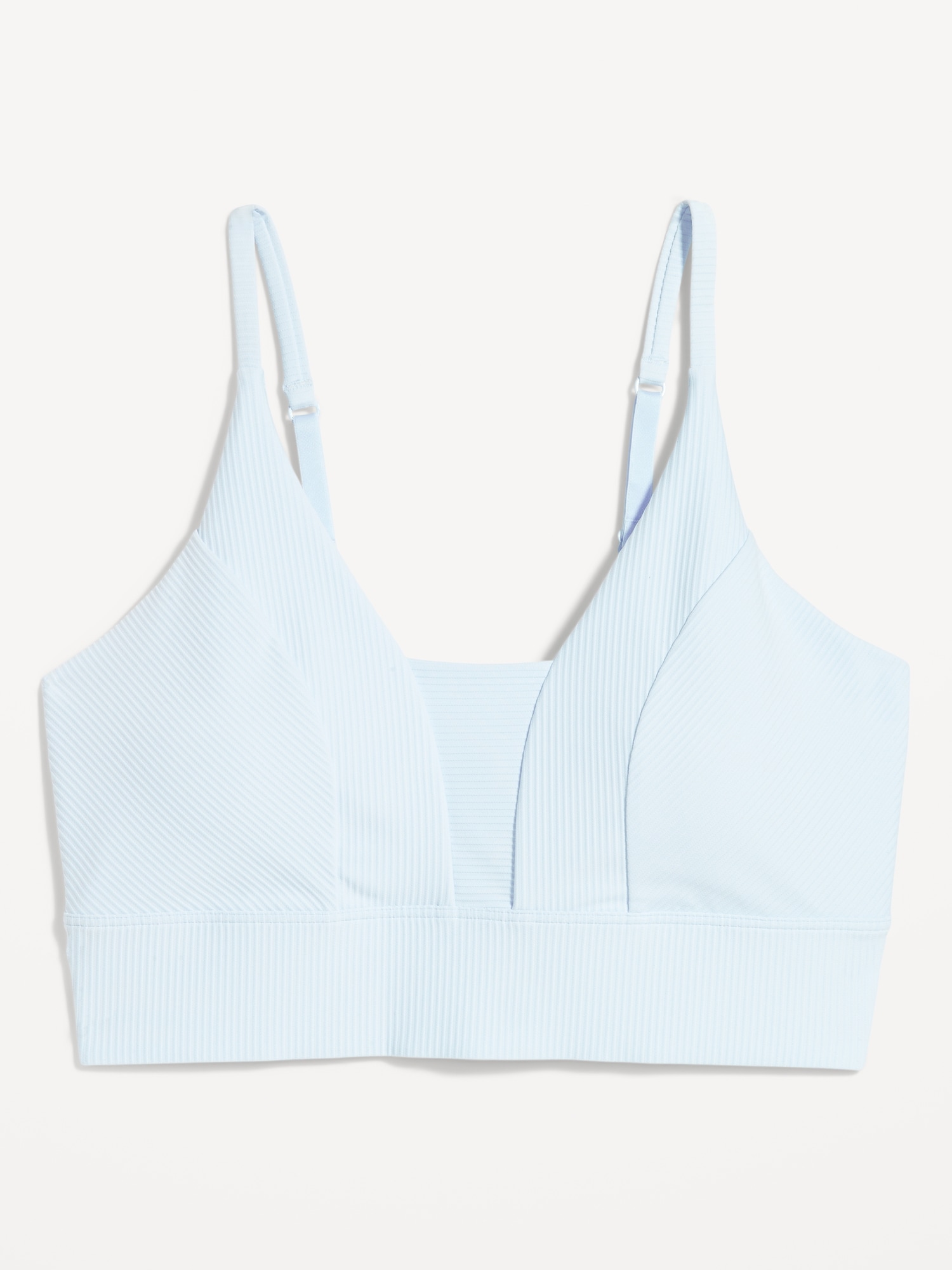 Old Navy Light Support PowerSoft Textured-Rib Sports Bra for Women blue. 1