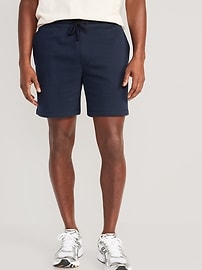 Image number 1 showing, Garment-Washed Fleece Sweat Shorts -- 7-inch inseam
