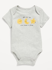 Image number 1 showing, Unisex Short-Sleeve Graphic Bodysuit for Baby