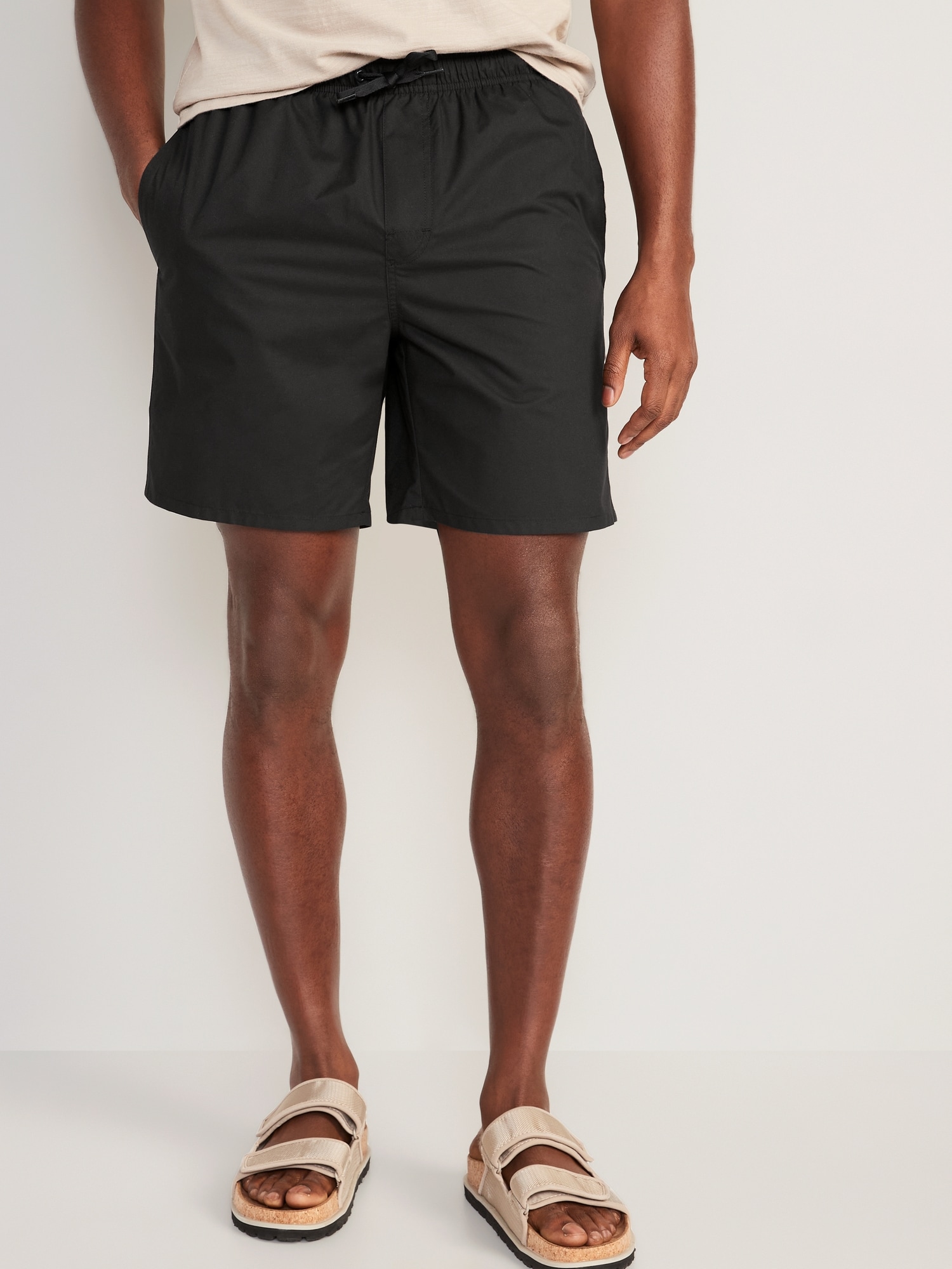 Old Navy Solid Swim Trunks for Men -- 7-inch inseam black. 1