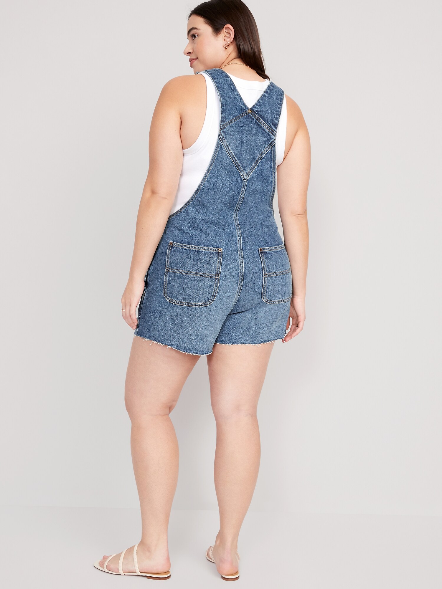Baggy CutOff Jean Shortalls 3inch inseam Old Navy