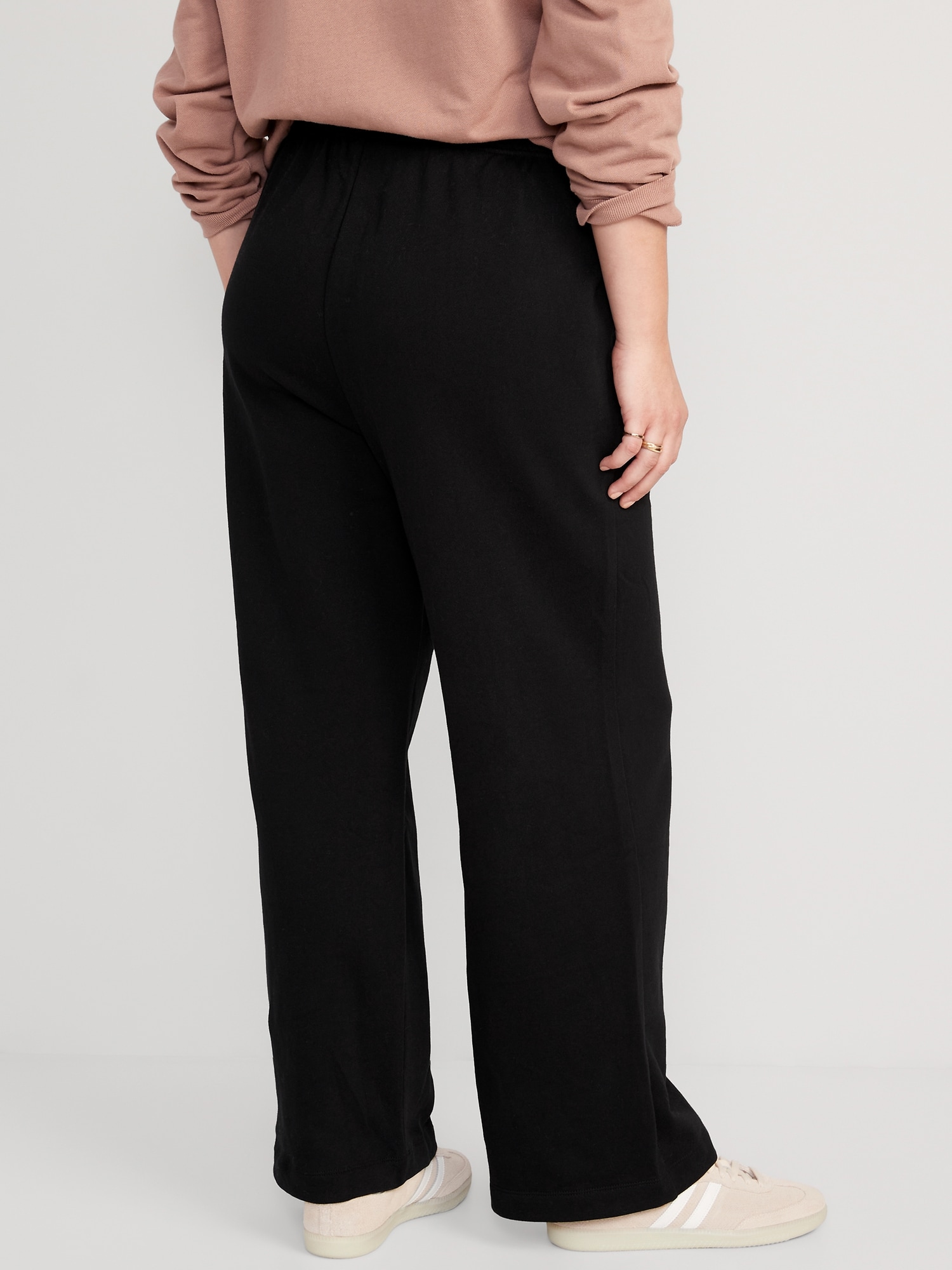 Buy the Womens Purple Heather Elastic Waist Slash Pocket Sweatpants Size 2XL
