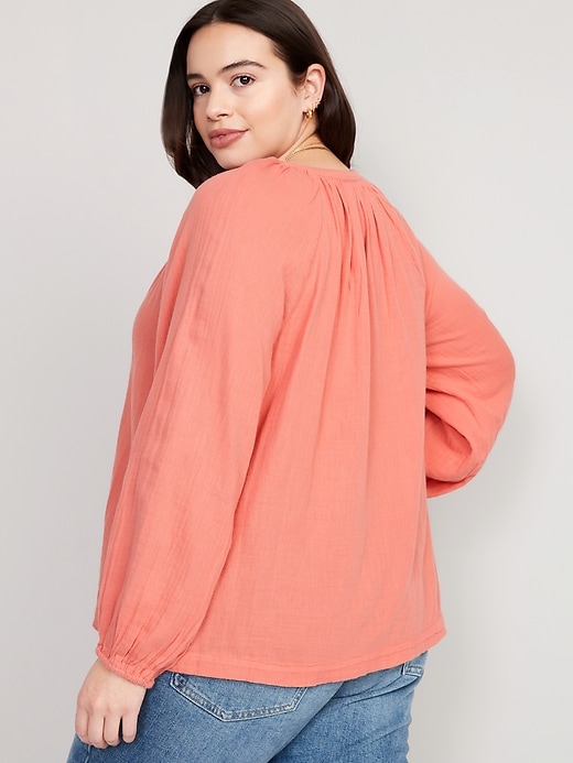 Image number 6 showing, Split-Neck Blouse