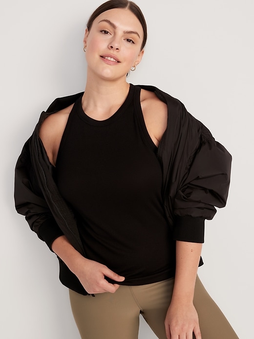 Image number 3 showing, UltraLite Rib-Knit Racerback Tank Top