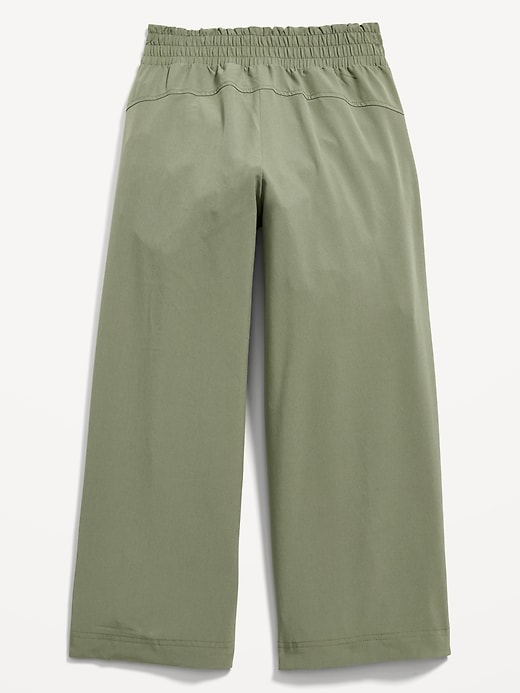 L'image numéro 4 présente Pantalon StretchTech Performance à taille haute et à jambe large pour Fille