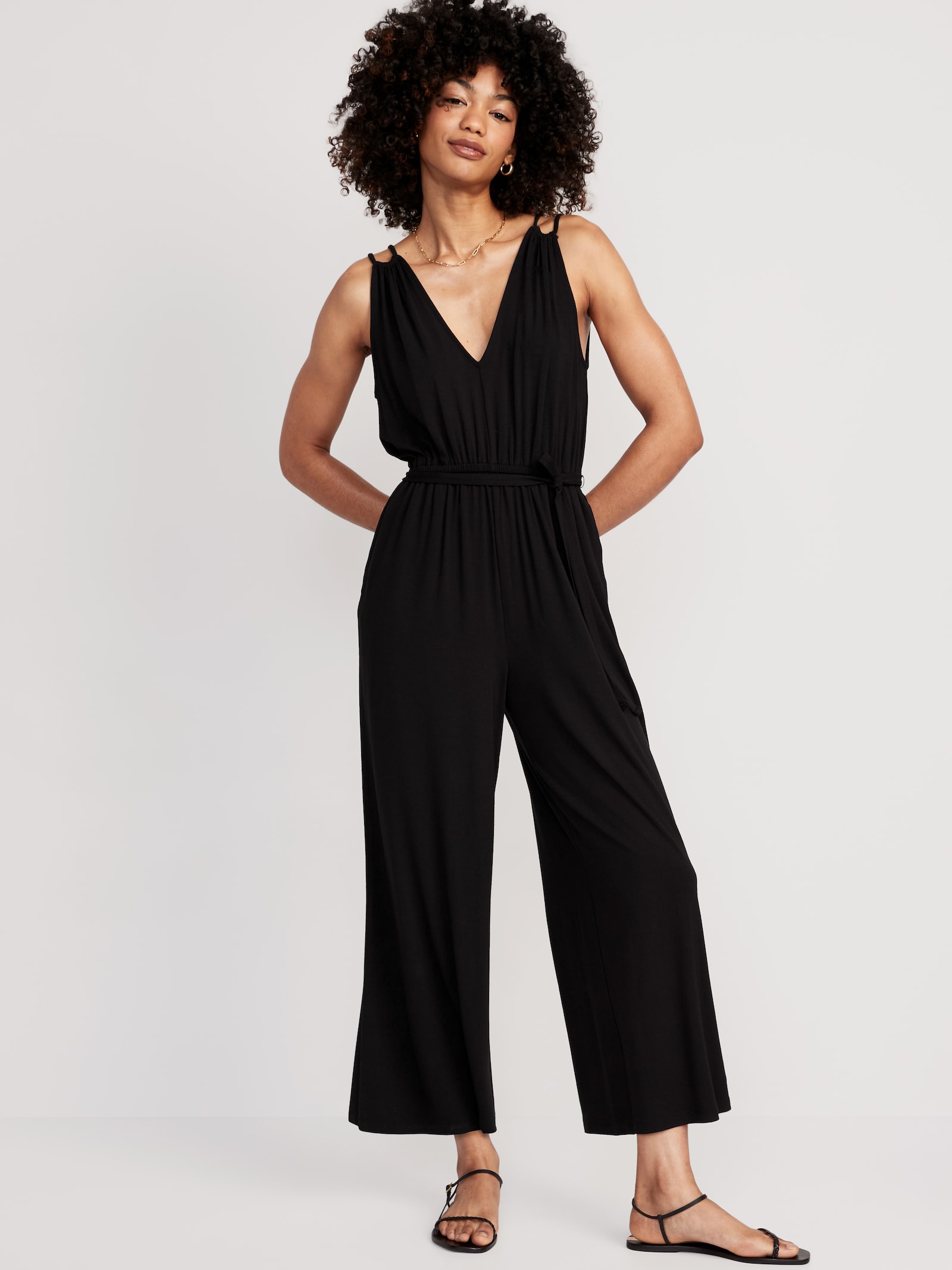 タグ付未使用 NEAU SLEEVELESS JUMPSUITオールインワン 黒 NM-IN-56-JMP-24-DEC-12224-