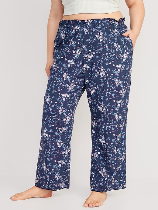 High-Waisted Floral Wide-Leg Pajama Pants for Women | Old Navy