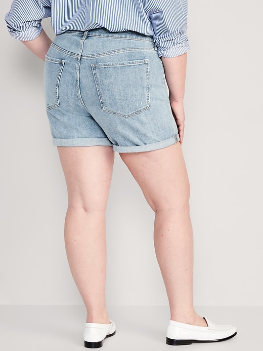 Image number 8 showing, High-Waisted OG Cuffed Jean Shorts for Women -- 5-inch inseam