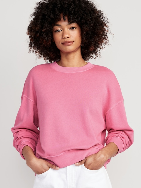 Cropped Vintage French-Terry Sweatshirt
