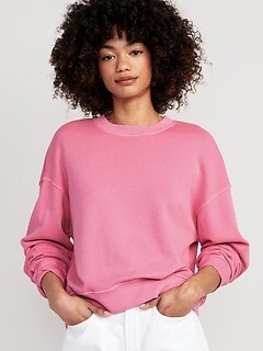 Cropped Vintage French-Terry Sweatshirt for Women