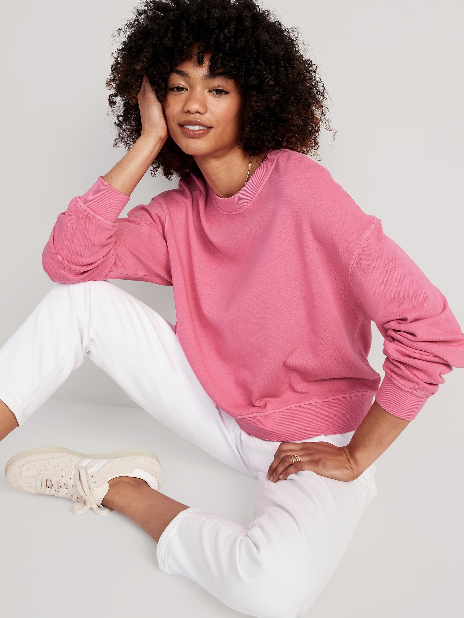 Cropped Vintage French-Terry Sweatshirt for Women | Old Navy