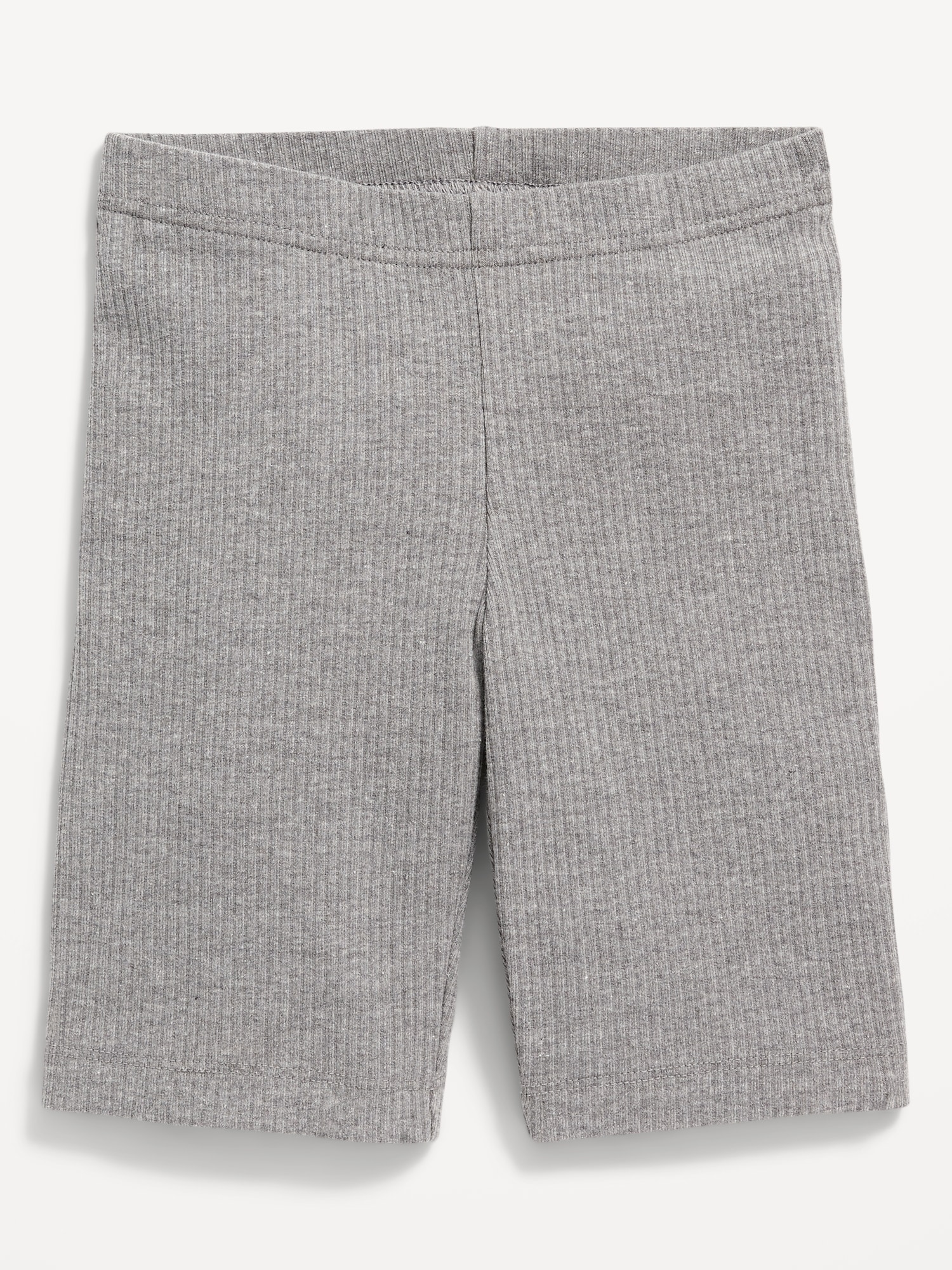 Old Navy Rib-Knit Long Bike Shorts for Girls gray. 1