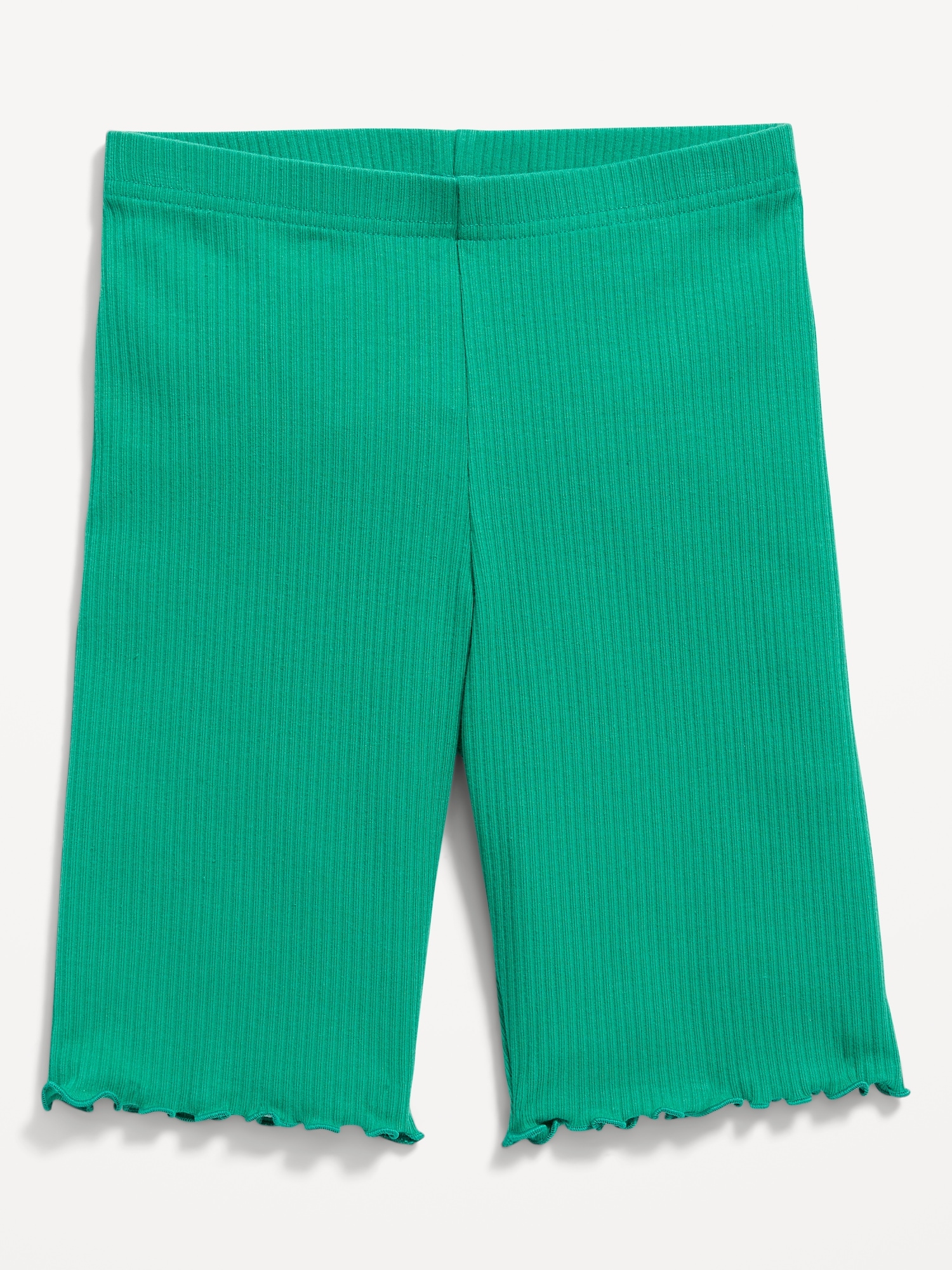 Old Navy Rib-Knit Long Bike Shorts for Girls green. 1