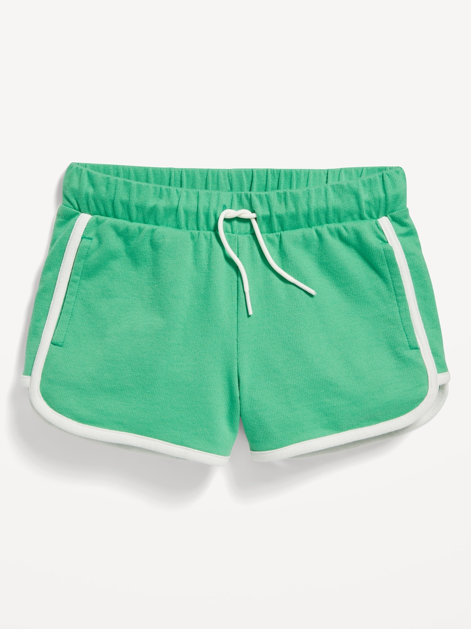 Old Navy French Terry Dolphin-Hem Cheer Shorts for Girls green. 1