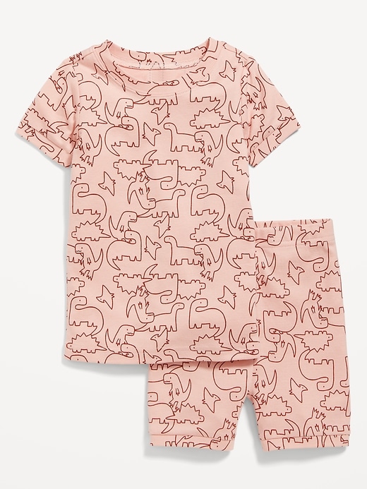 View large product image 1 of 1. Snug-Fit Graphic Pajama Shorts Set for Toddler & Baby