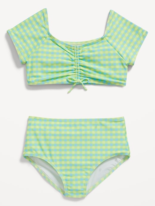 Patterned Ruched Bikini Swim Set for Girls Old Navy